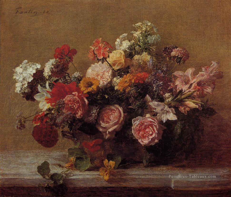 Fleurs3 peintre de fleurs Henri Fantin Latour Peintures à l'huile